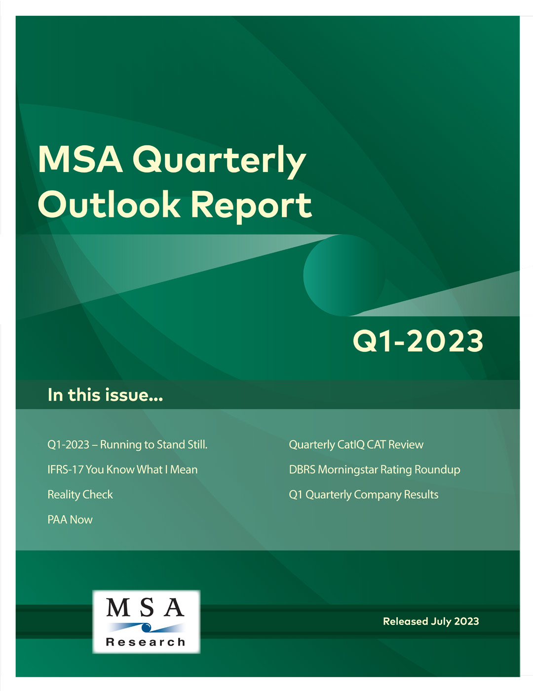 Msa Reporting Access MSA's Q1-2023 Quarterly Outlook Report Now - MSA Research