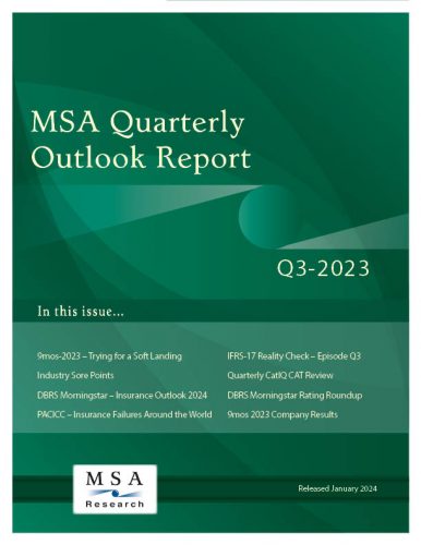 MSA Insurance Financial Data Report Q3-MSA-Quarterly-2023-Front-Page